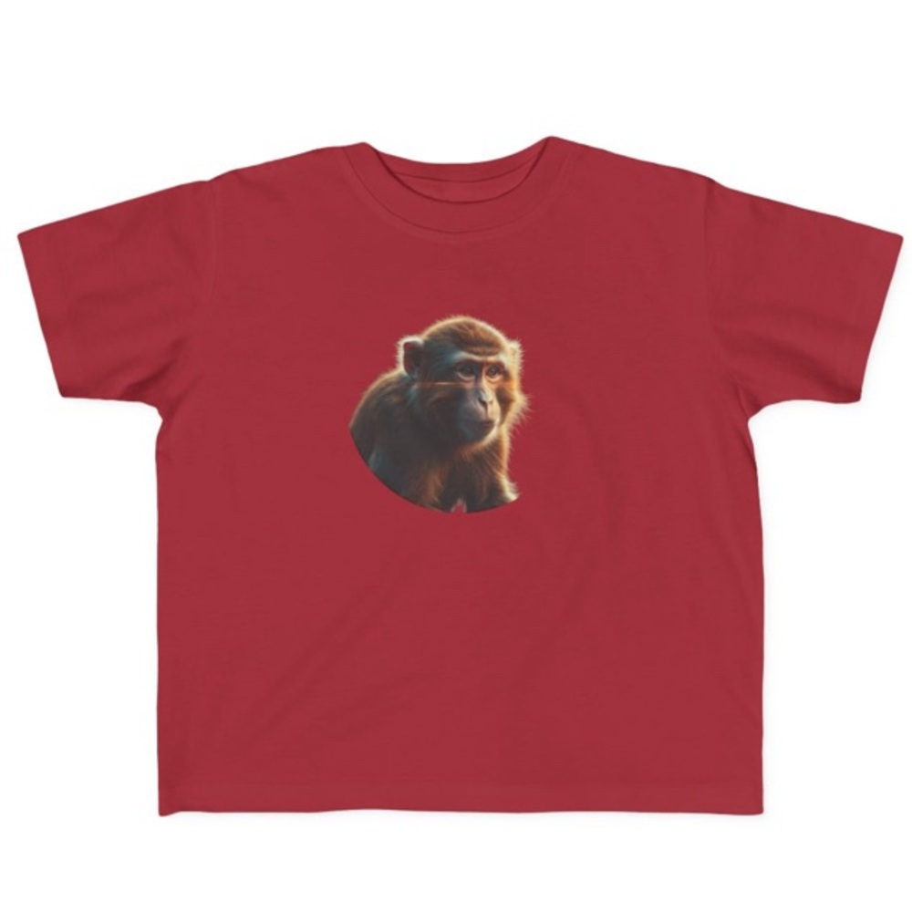 Kids Red Monkey Graphic T-Shirt